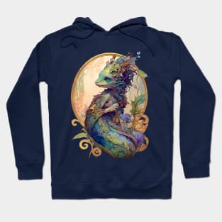 Art Nouveau Fantasy Anthropomorphic Seahorse Hoodie